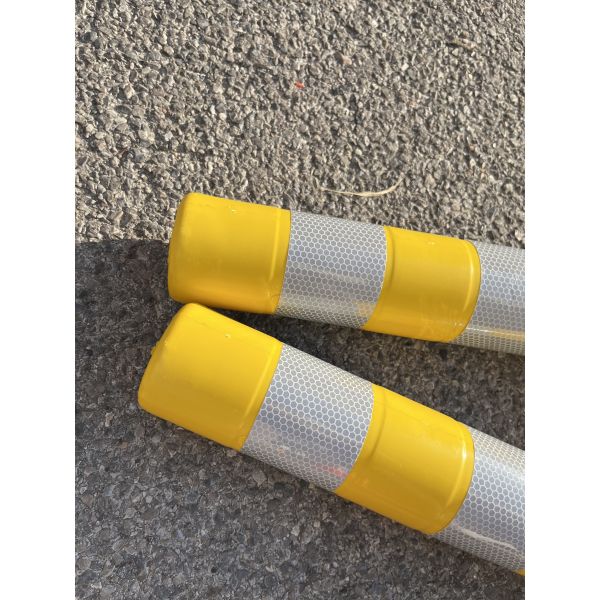 Yellow 75cm PU Flexible Traffic Delineator Post – Full Container Export to South America (Colombia & Ecuador) Delineator Bollards