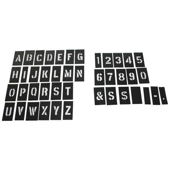 PVC Plastic Letter Stencils Case Disassemble Interlock Paint Stencil Black Color