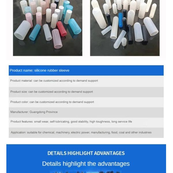 High Temperature Resistant Silicone Sleeve for Moulding Process UL94V-0 Flame Retardant RoHS Certified Waterproof Dust Cover