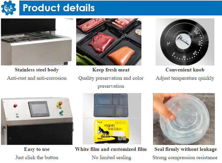 Fully Automatic Modified Atmosphere Plastic Tray Sealer DQ580SAT-E High Quality Tray Sealer Machine