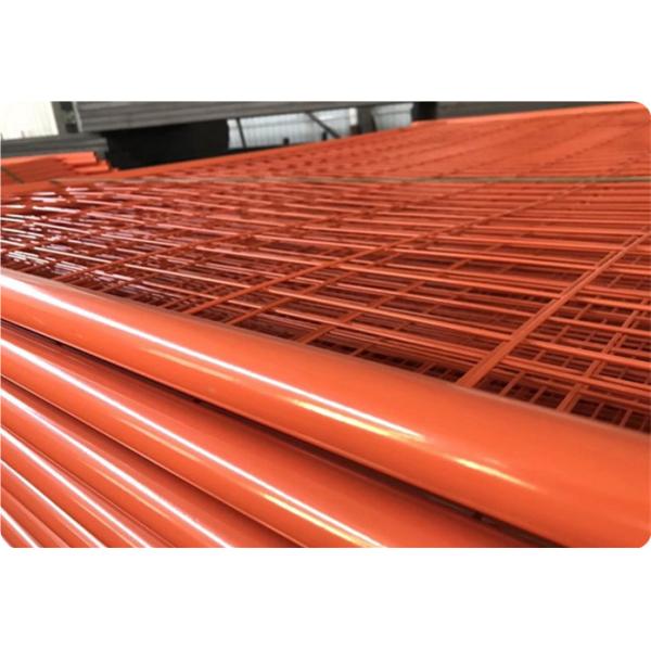 Powder Coated Orange Color Temp Fence Panel