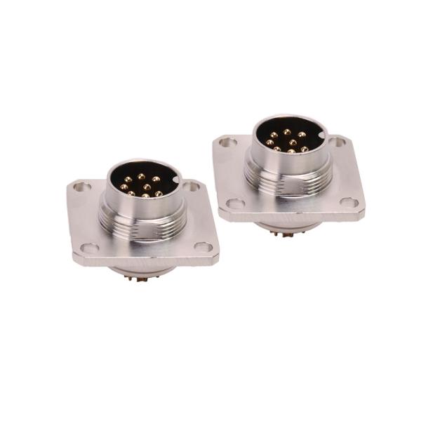 Front Rear M16 Circular Connector 2 - 8 Pin Panel Mount Electrical Waterproof Connector