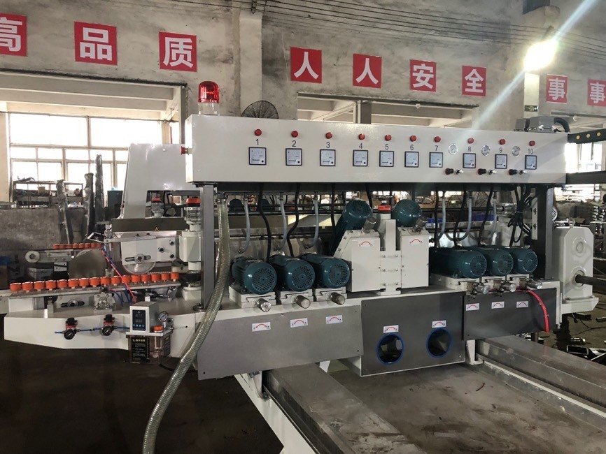 Small Size Fully Automatic Glass Edging Machine 8-motor Double-grinding And Polishing Machine