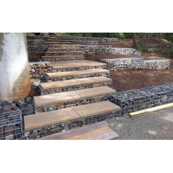 Large Pvc Coated Welded Gabion Baskets 75×75mm Rectangular Hole Shape