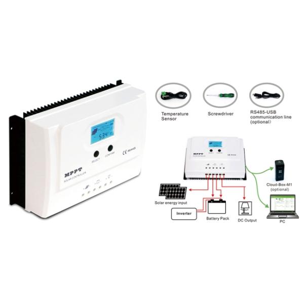 12V 24V 10A MPPT Solar Charge Controller LCD Display With APP Communication