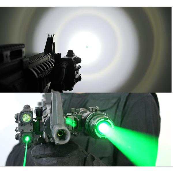 Tactical light plus red laser sight combo