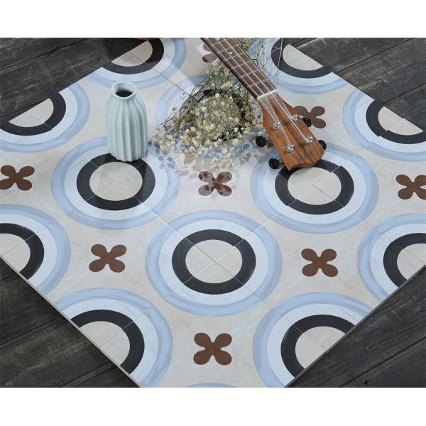 20x20cm Ceramic Rustic Tile Non-Slip Floor Wall Blue Black Beige