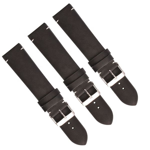 22mm Slim Handcrafted Genuine Leather Strap