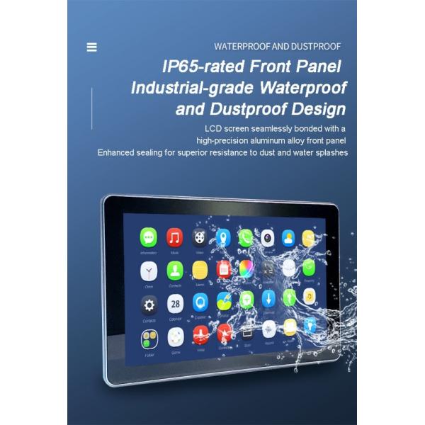 Square Mounted Industrial Computer Panel PC 12.1 Inch LCD Capacitive TouchScreen LCD Display Supports Android Google Play System HMI Vehicle