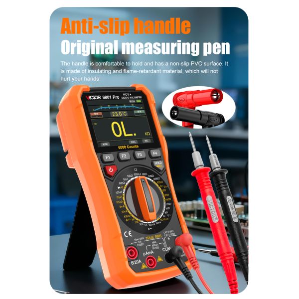 VICTOR 9801Pro Digital Multimeter with TFT screen 6000 counts display