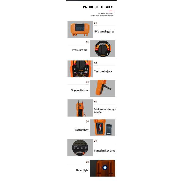 Handheld Digital Multimeter REL VFD Measurement AC DC Voltmeter MAX MIN Value Electric Instrument