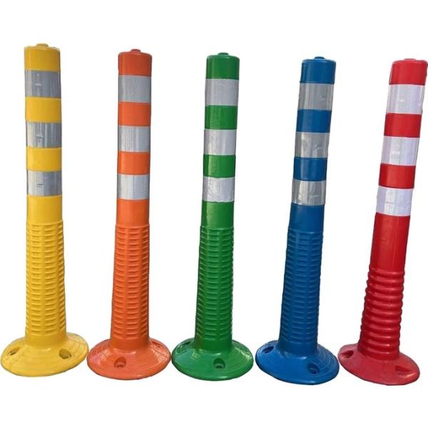75cm Flexible Plastic Spring Post Durable PU Road Sign Posts For Safety