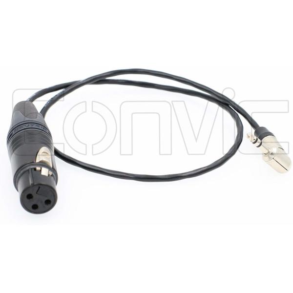 Eonvic Red Epic Scarlet Camera Audio Timecode Cable 3XLR Female to Right Angle TRS Neurik 3.5mm