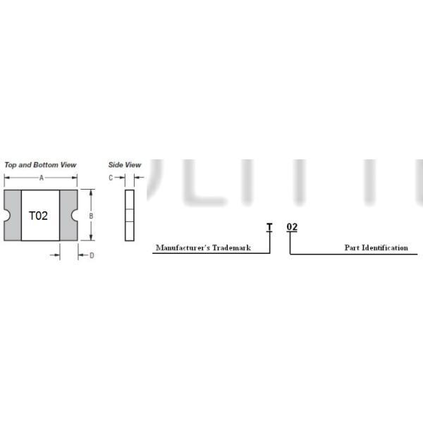 Fast Tripping Resettable Solid State SMD Polymer PTC Devices Surface Mount Fuse 1206 50mA 60V For Automated Assembly