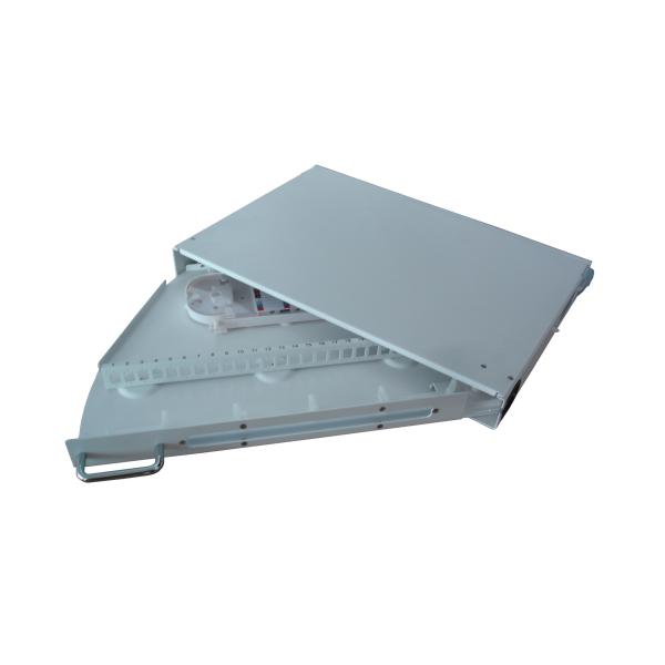 Ftth Catv Rack Mounted Patch Panel With Swing Out Splice Tray