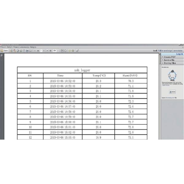 LED Screen Temperature Humidity Data Logger , Smart Temperature Humidity Recorder