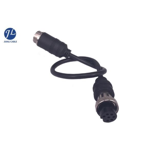 GX16 7 Pin Aviation Cable For Bus Security Camera System Single Shielding