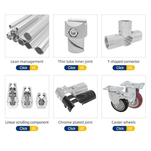 DYJ28-A11 Space Saving Machine Guarding Durable Lightweight Aluminum Structures Aluminum Lean Joint