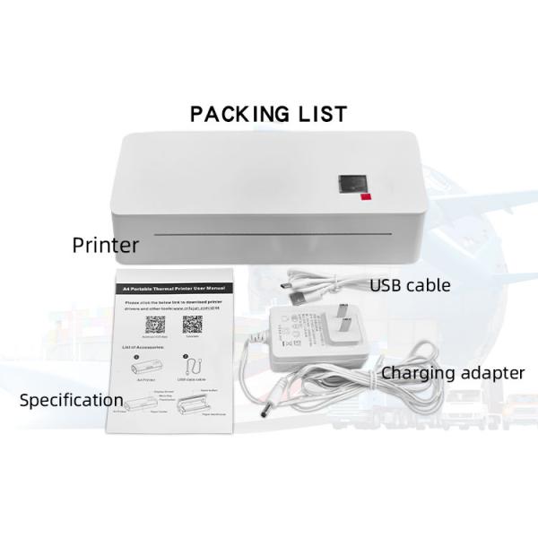Status Indication and Printer Setting A4 Mini Thermal Receipt Printer for Any Device