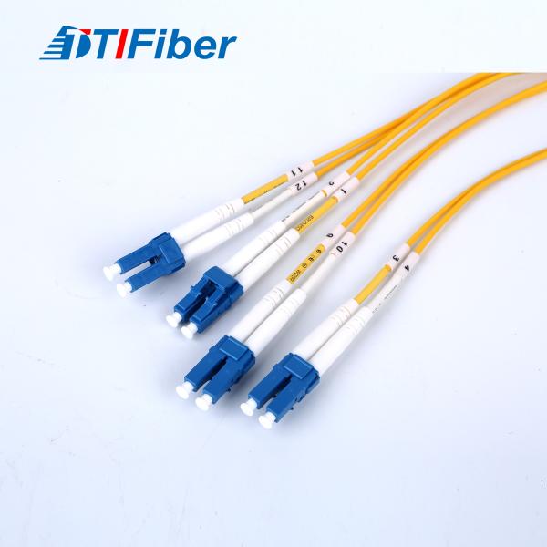 12 Core Singlemode G657A Fiber Optic Patch Cord MPO LC OFNR Fan Out