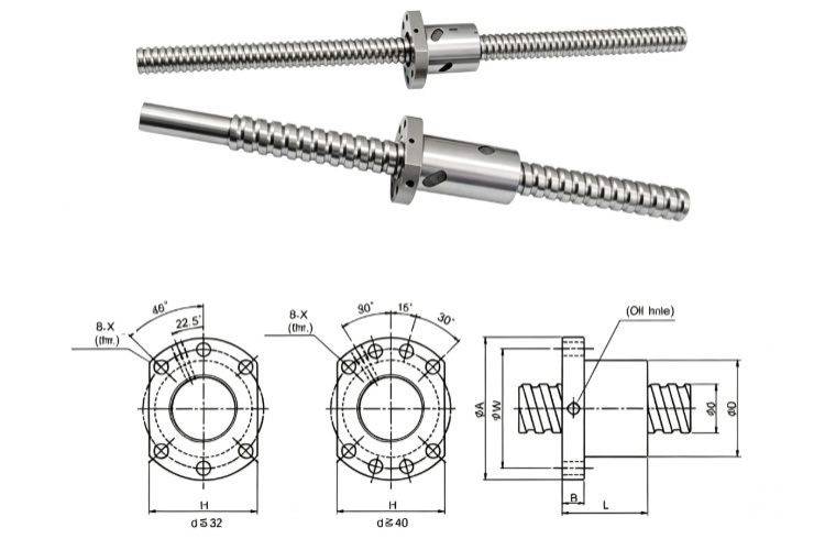 Long Service Life Ball Screw SFU2508 Machine tool processing