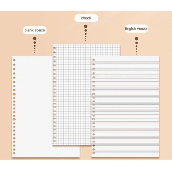 A5 A6 PU Leather Loose-Leaf Book Loose Pages Textbook Notebook