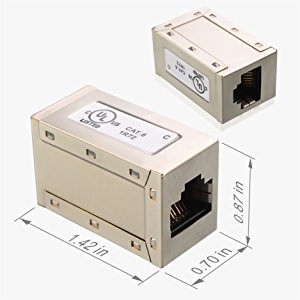 RJ45 Cat6 Shielded Keystone Jack Metal Material Straight Through Install