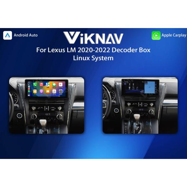 Viknav Linux System For Lexus LM 2020-2022 Wireless Apple CarPlay Android Auto Only Support Original Car OEM Screen