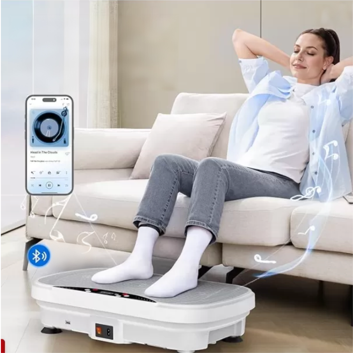 Multi-Color LED Vibration Plate， Remote Control Fat Burning Platform
