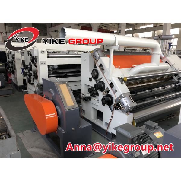 Steam Heating Corrugated Box Making Machine , Single Facer Corrugated Machine
