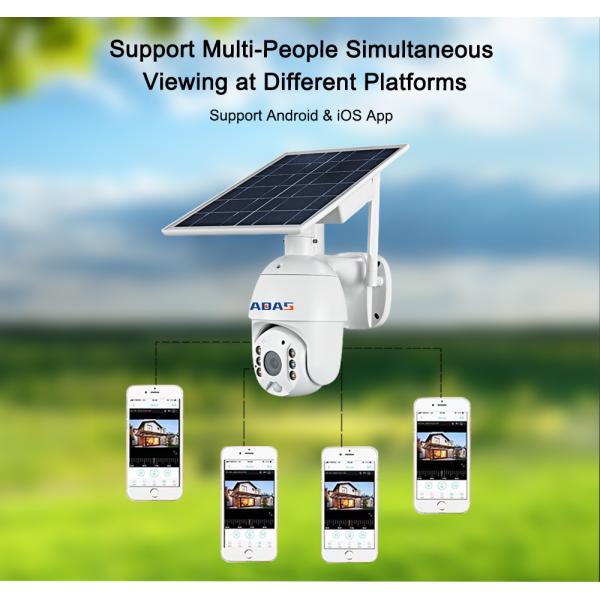 PIR Detection 4G PTZ Camera 2K SD Card 4X Zoom Cellular Solar Camera