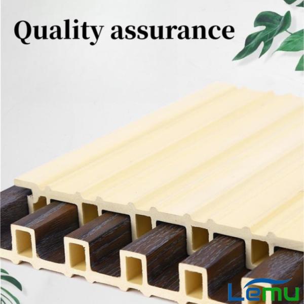 Slat Interiored Nano PVC Wood Effect Interior Panels Damask Pattern