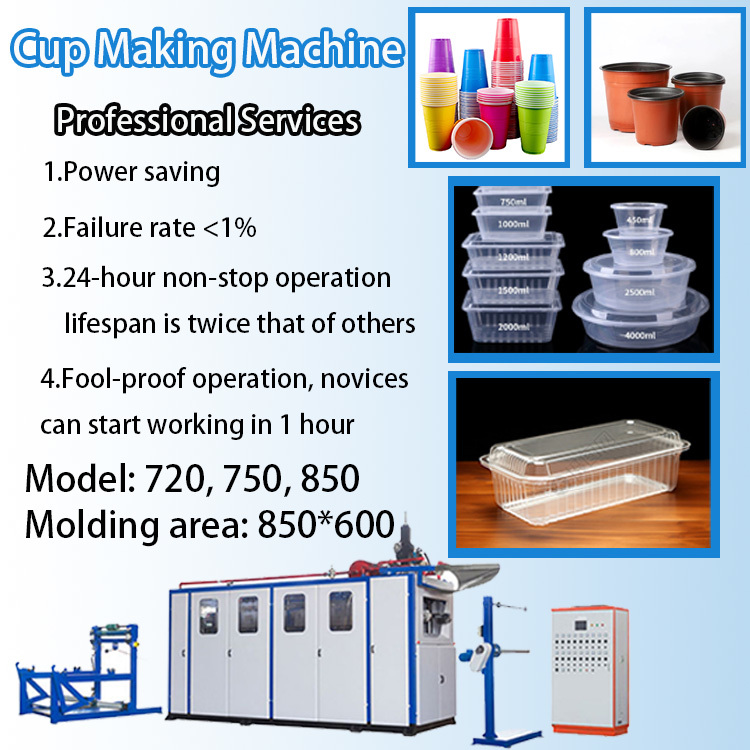 Fully Automatic Plastic Bowl Making Machine with PLC Control