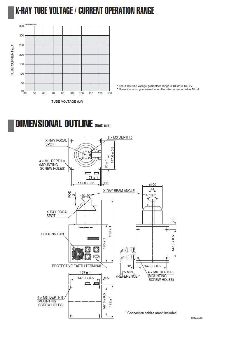 High Power 39W X Ray Source Precision Engineering Hamamatsu L9181-05