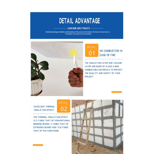High Efficiency Lightweight Vacuum Insulation Sheet Modern Design for Building Walls & Roofs Heat Insulation Materials