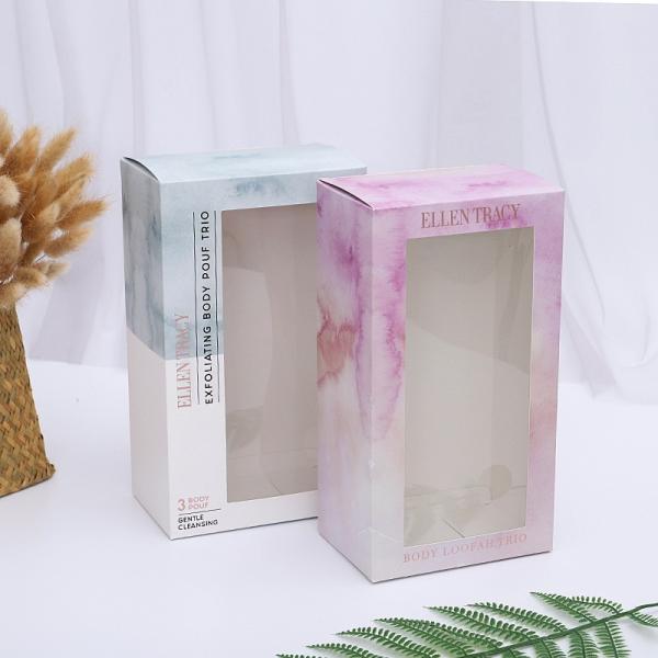 Corrugated Package Colorful Transparent Foldable Gift Boxes Flip Top Window Logo Cake Boxes