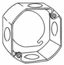 4 inch Steel Octagon Electrical Box Extender Extension Ring