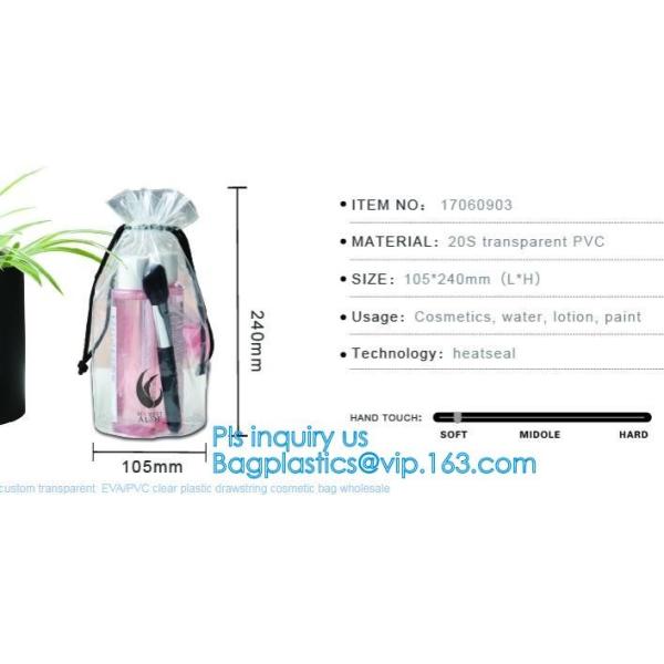 Drawstring Bags Backpack PVC Drawstring Bag, Promotional Clear PVC Plastic Drawstring Bag, pvc drawstring backpack bag