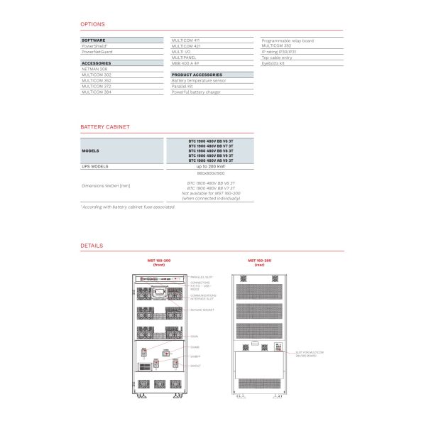 Riello Multi Sentry 200KVA Three-phase UPS with Double Conversion for Telecommunications
