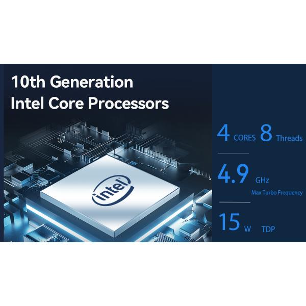 Intel Core I7-10710U Processor With Four LAN and Six COMs Industrial Mini PC