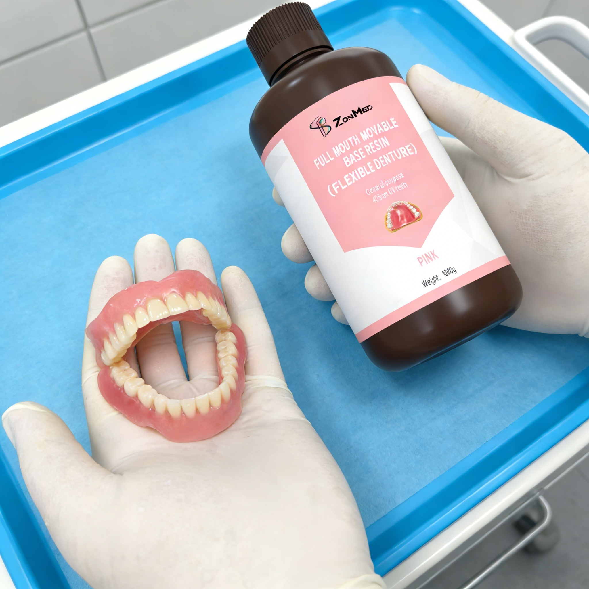 Liquid removable denture base material featuring high hardness designed for consistent and durability in dental prosthetics