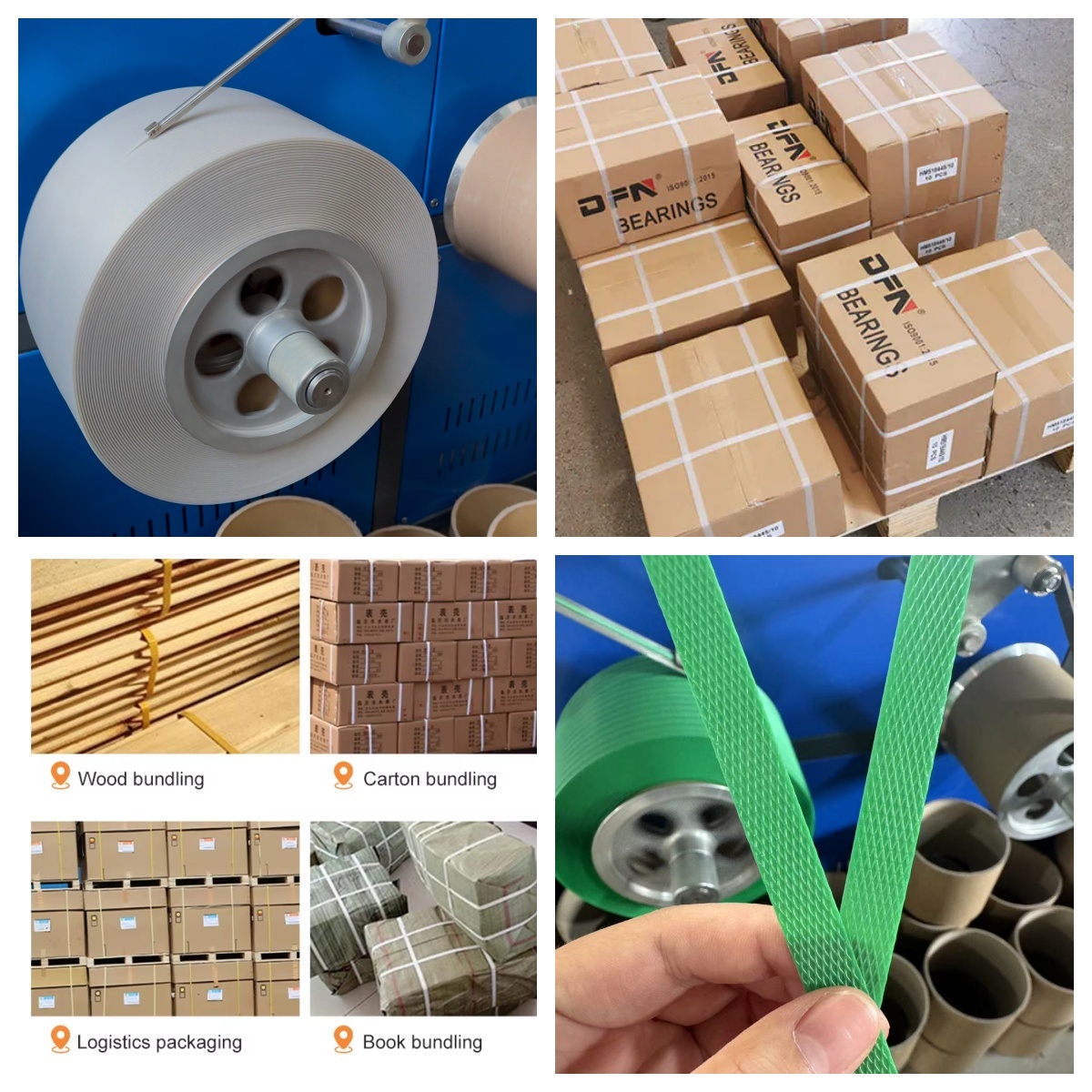 5-19mm PP Plastic Strapping with High Tensile Strength for Automatic Machine Packaging