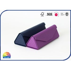 Triangular Collapsible Foldable Gift Box Pack Glasses Flocking Inside