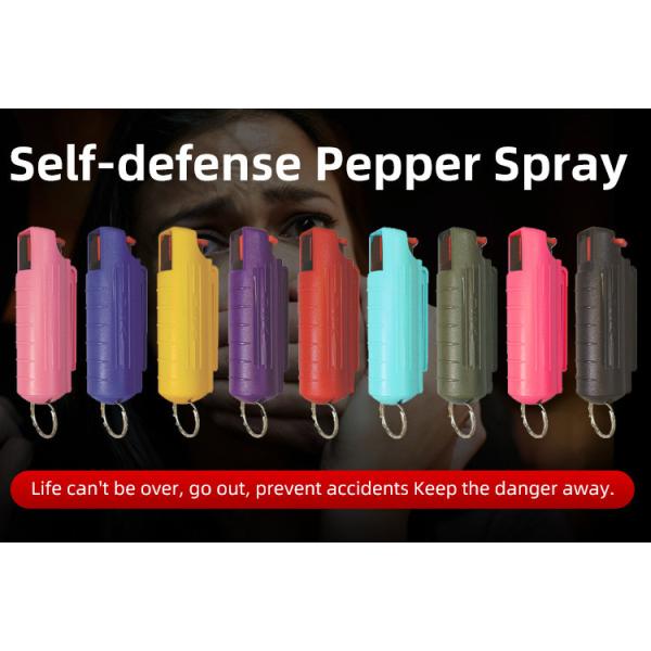 Pepper Spray Keychain quick release key ring for self defense storage OC Spray Finger Grip free training