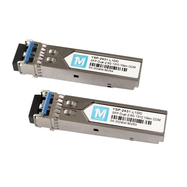 Stable Network Connection 2.5G Duplex 40km SMF Fiber Optic Module Pluggable SFP Transceiver with 1310nm LC Connector DDM