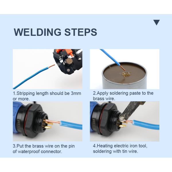 Sp Series Plug Socket Threaded Waterproof Power Connector IP68 Wk17 Flange Circular