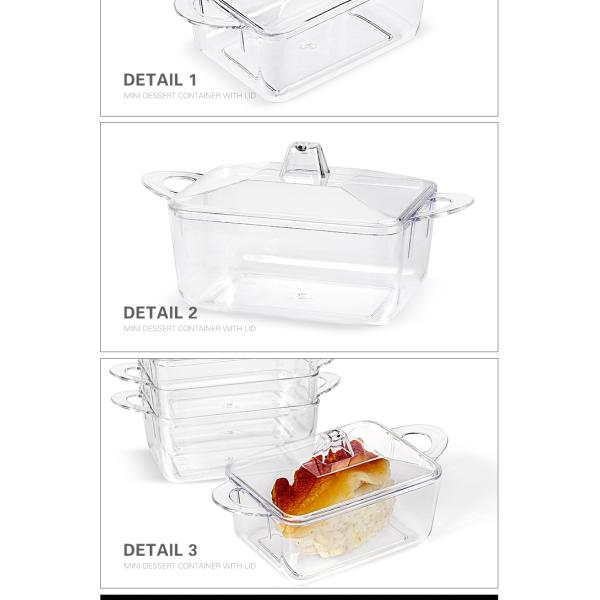 Wholesale quality disposable dessert tableware 70ml small food container with lid