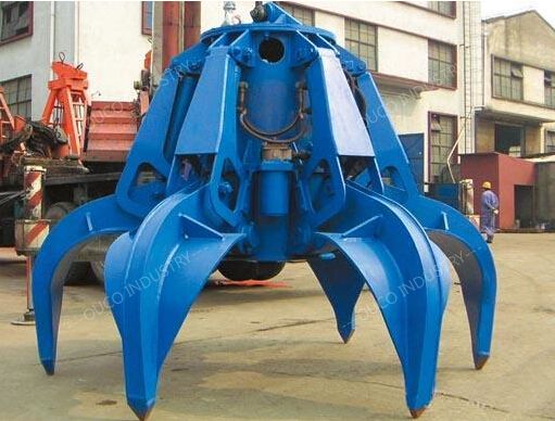 Electro Hydraulic Cactus Grab Bucket High Capacity For Irregular Bulk Materials