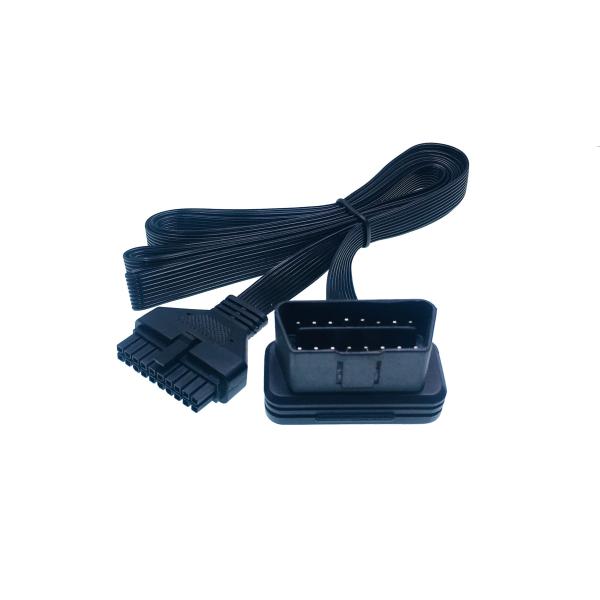 OBDII Molex 20PIN Flat Extension Cable for Normal Plug Material PA66 GF ABS PC and OBD2 Male to Molex 2x10 PIN Connector