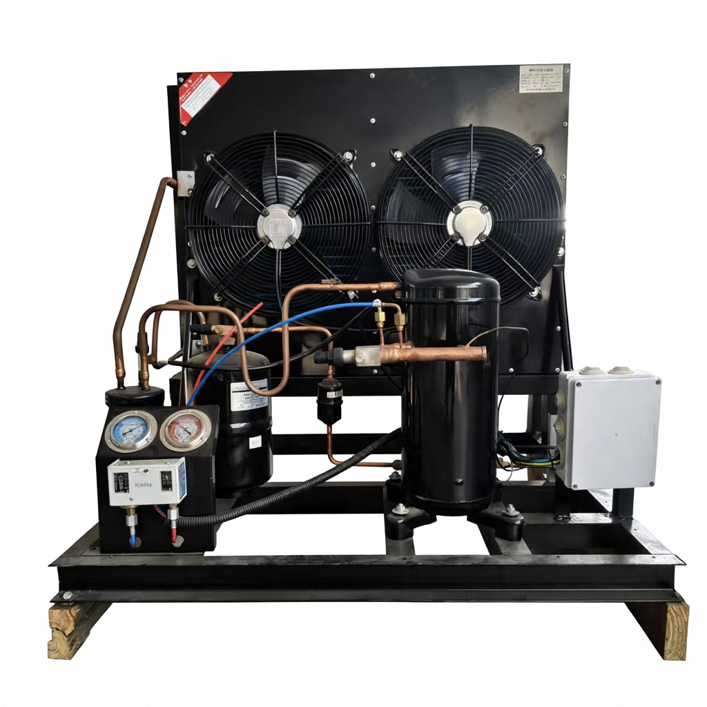 5HP Bitzer Compressor Air Cooled Condensing Unit | High Performance 2-Fan for Cold Storage & Refrigeration